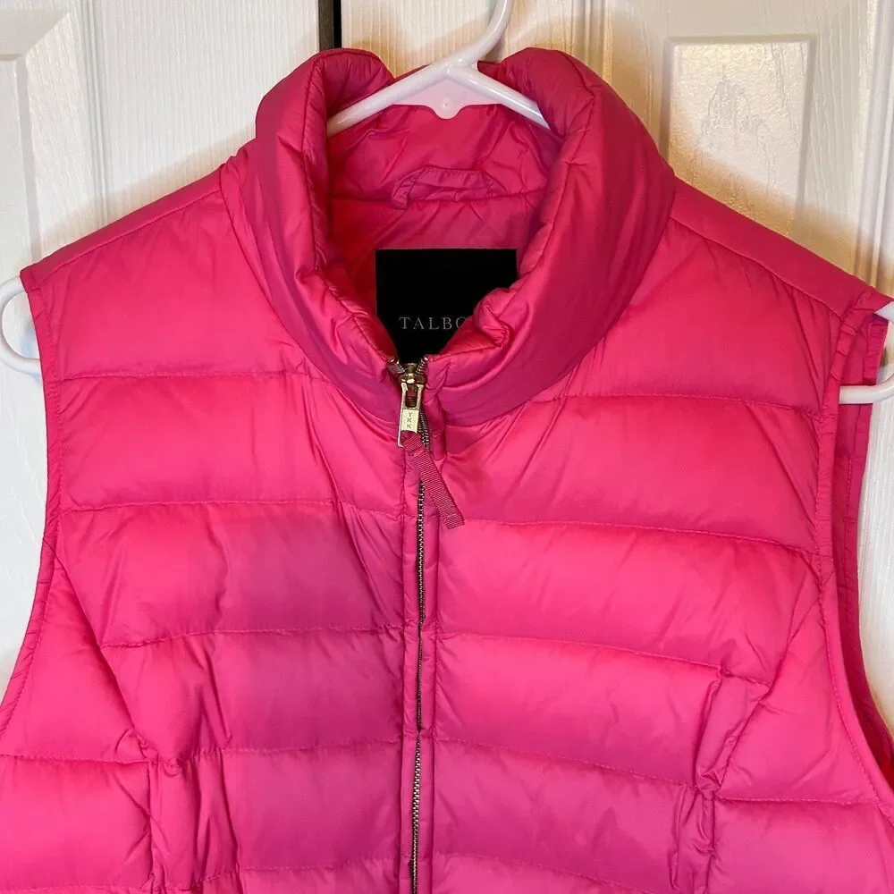 Talbots Down Puffer Vest Womens Large Pink - Picture 3 of 12
